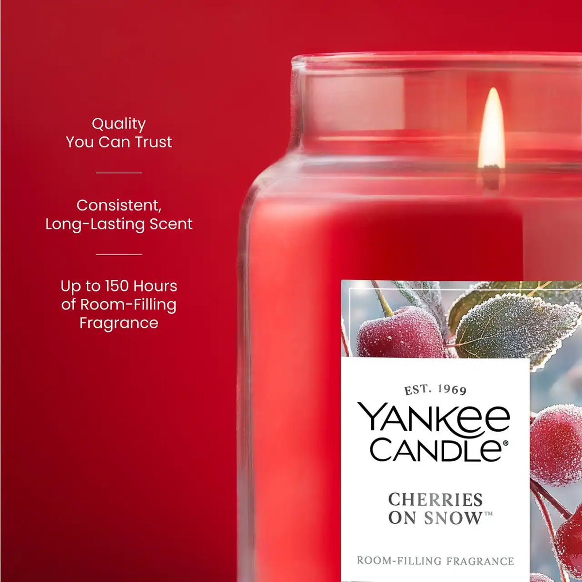 Cherries On Snow™ Original Large Jar Candle