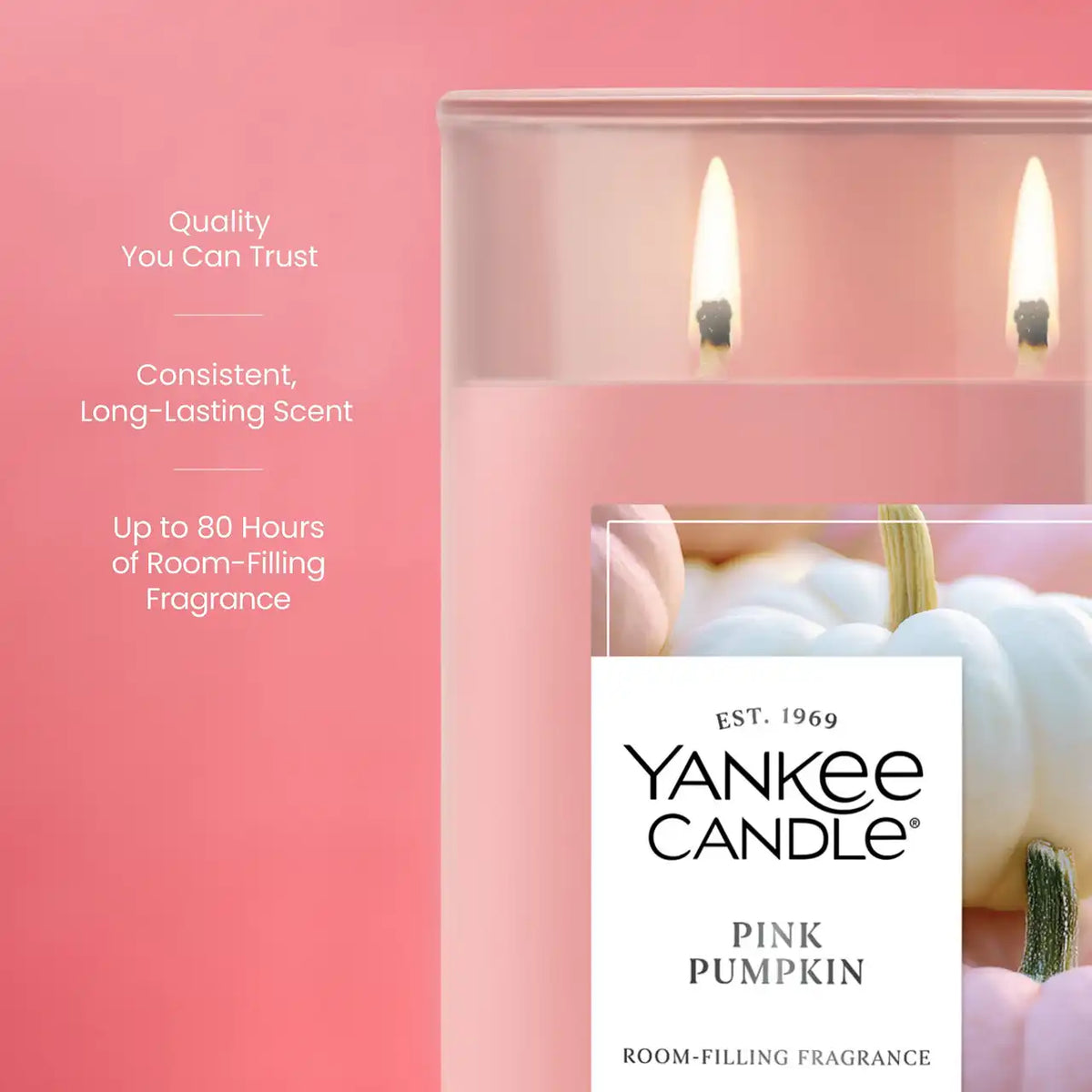 Pink Pumpkin Large Tumbler Candle