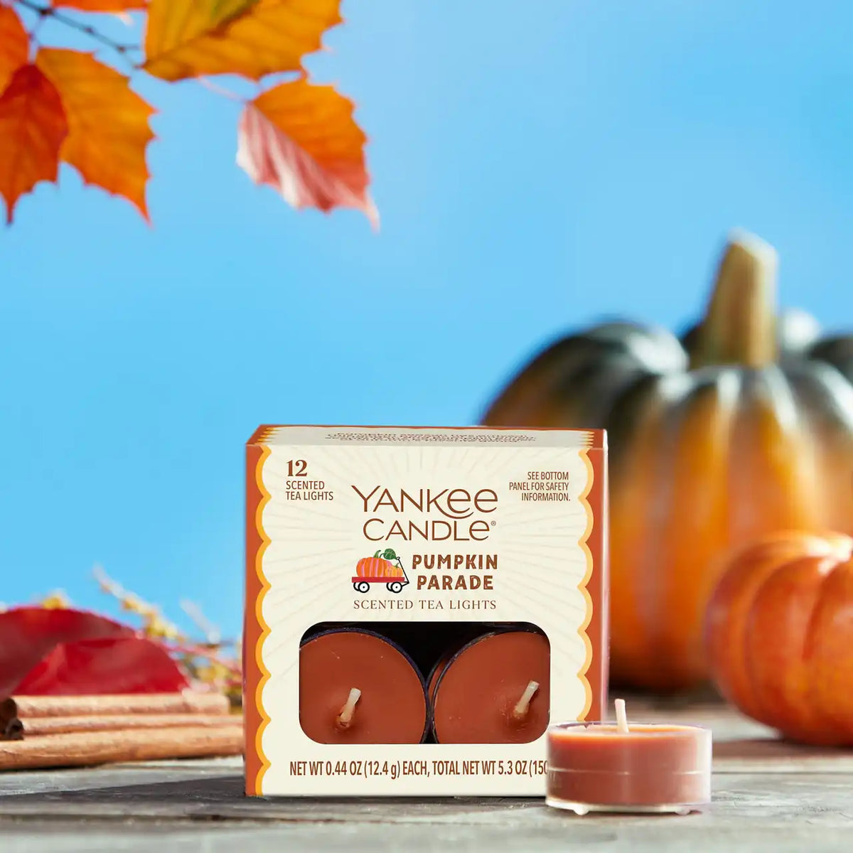 Pumpkin Parade Tea Light Candle
