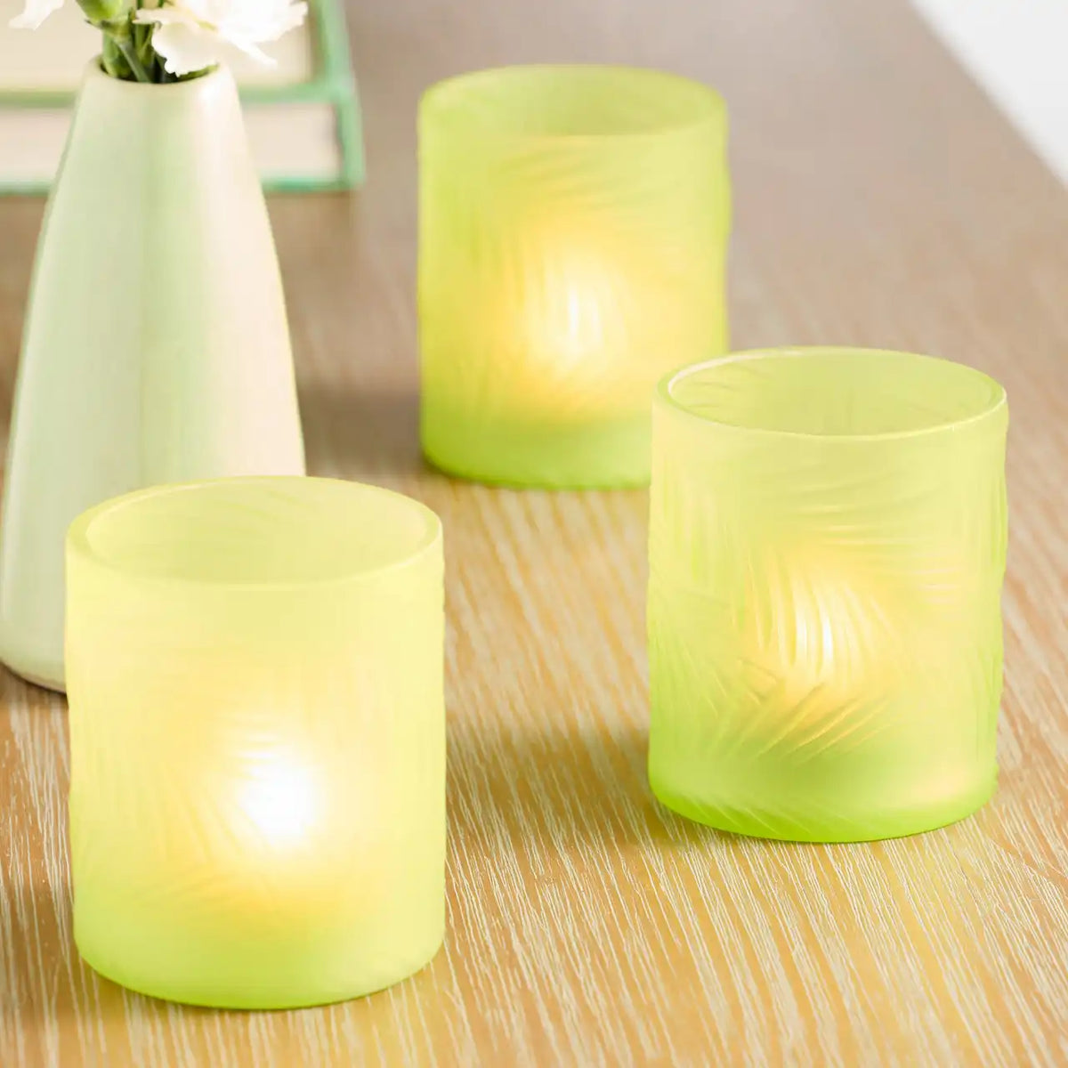 Sage Leaf Tea Light Candle Holder Tea Light Candle Holders