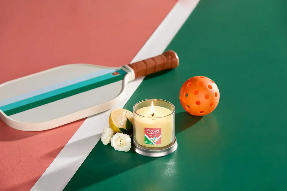 Sun Club - Lemon & White Rose Small Tumbler Candle