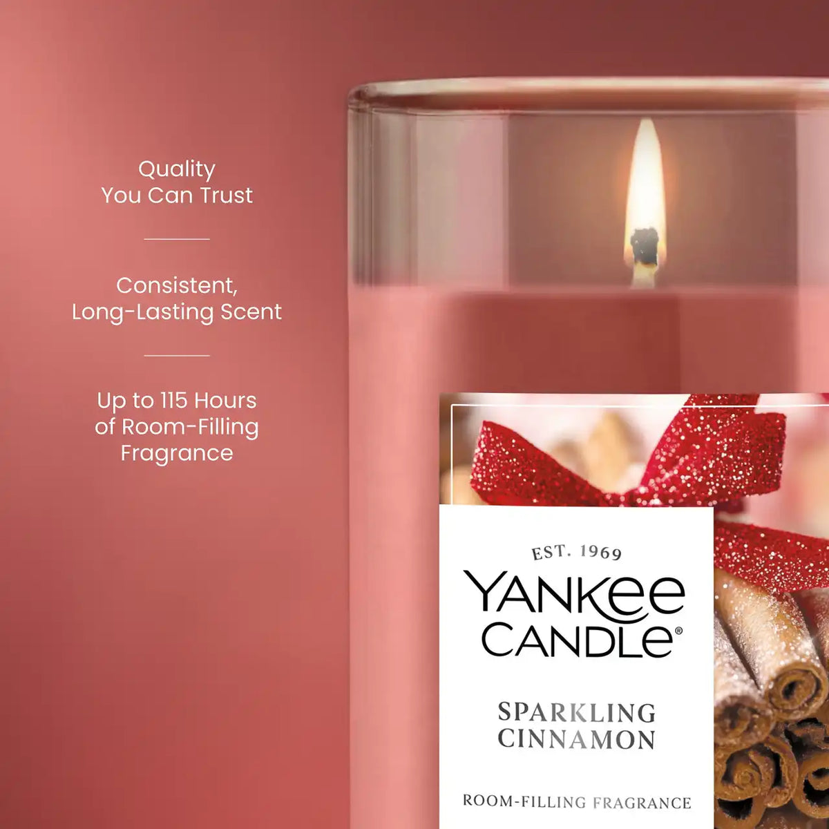 Sparkling Cinnamon Signature Medium Pillar Candles