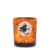 Orange Witch's Moon Tea Light Candle Holder Tea Light Candle Holders