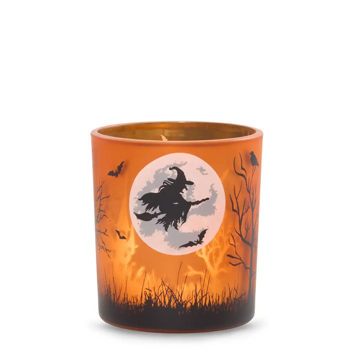Orange Witch's Moon Tea Light Candle Holder Tea Light Candle Holders