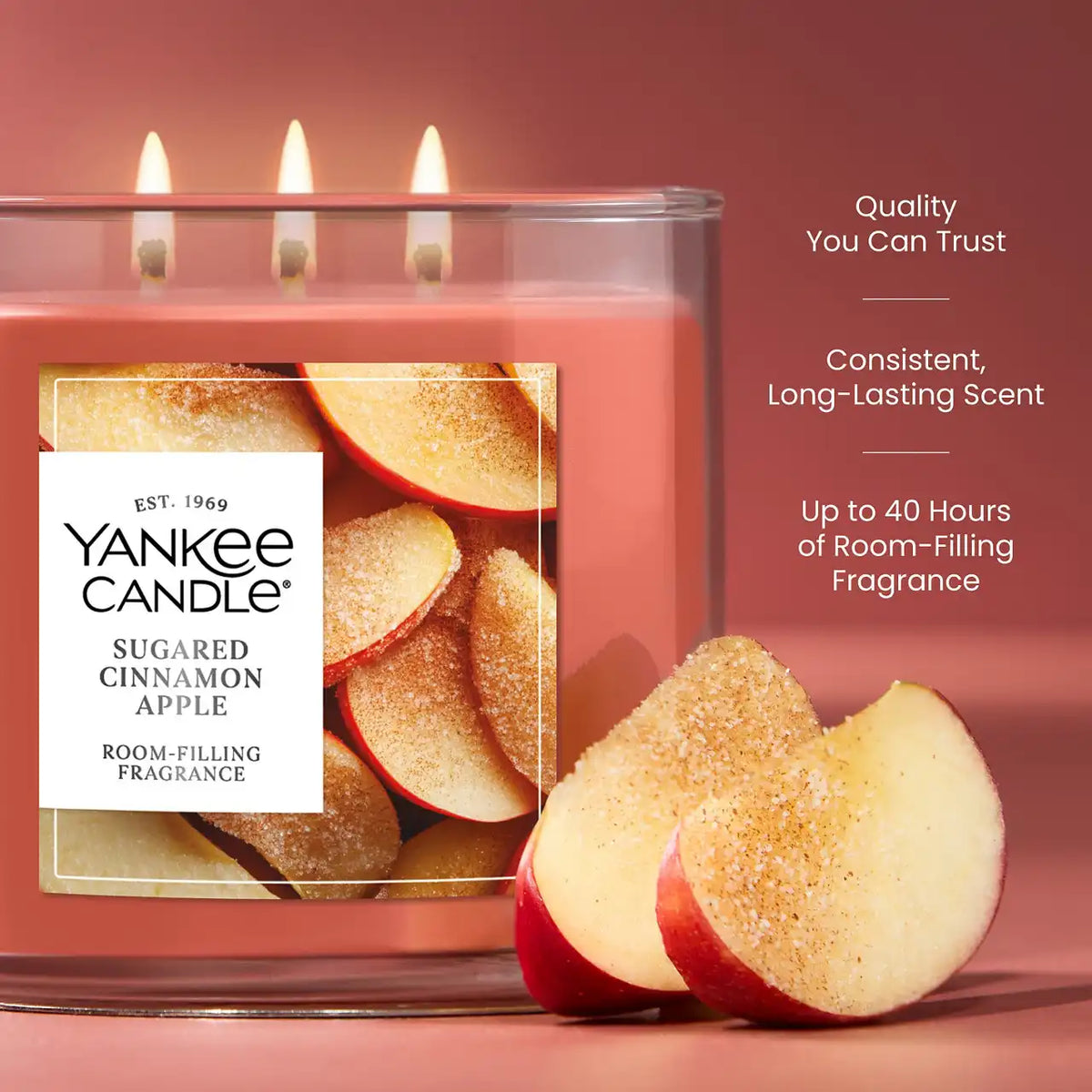 Sugared Cinnamon Apple 3-Wick Candle