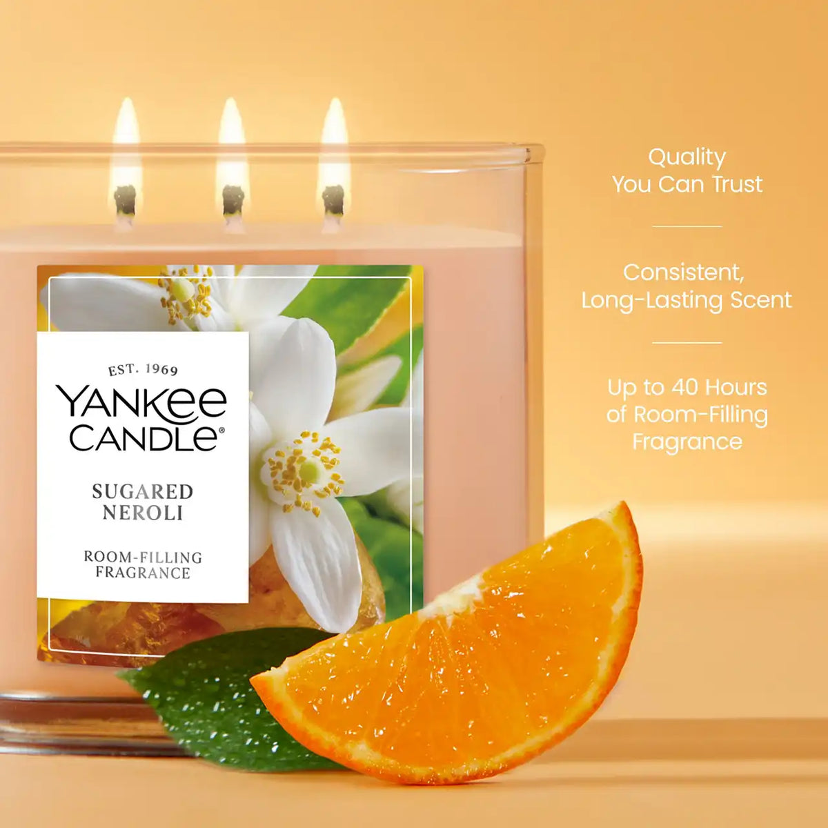 Sugared Neroli 3-Wick Candle