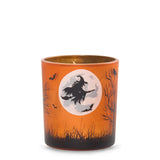 Orange Witch's Moon Tea Light Candle Holder Tea Light Candle Holders
