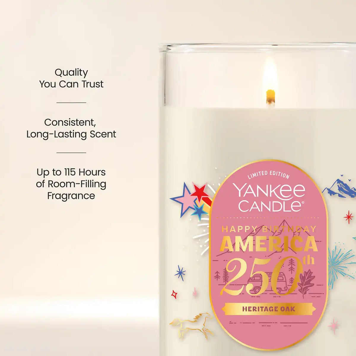 Heritage Oak Medium Signature Pillar Candles
