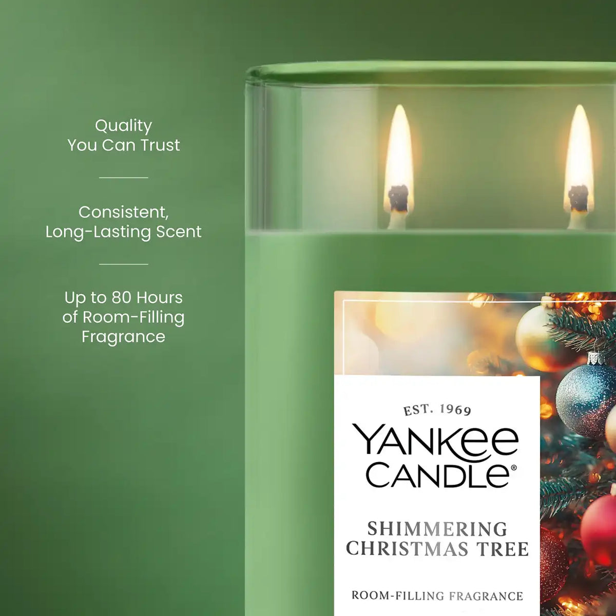 Shimmering Christmas Tree Large Tumbler Candle