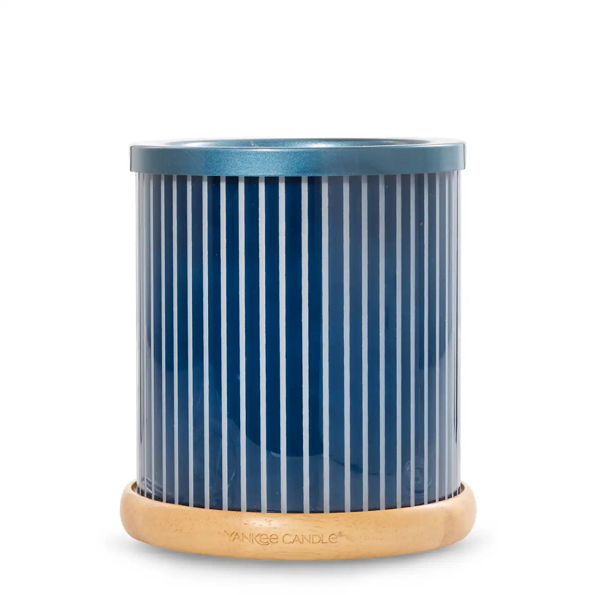Striped Wood Hurricane Scenterpiece® MeltCup Warmer Scenterpiece® MeltCup Warmer
