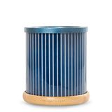 Striped Wood Hurricane Scenterpiece® MeltCup Warmer Scenterpiece® MeltCup Warmer