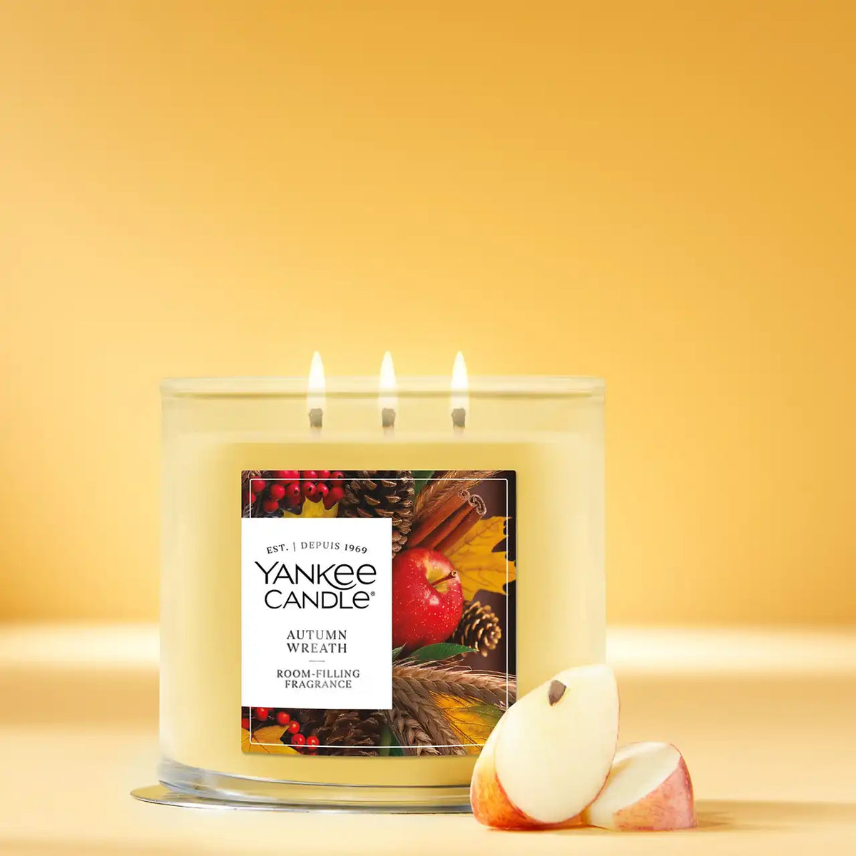 Autumn Wreath™ 3-Wick Candle