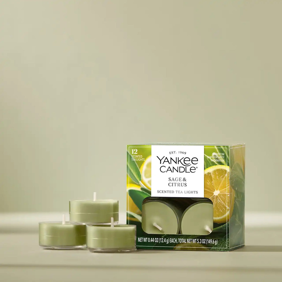 Sage & Citrus Tea Light Candles